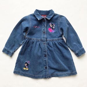 Vintage Mickey for kids true love denim dress 4/5Y